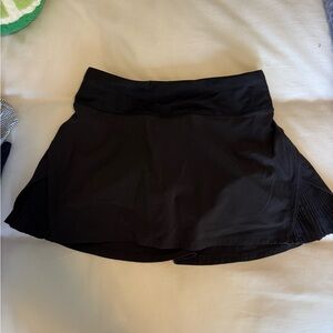 Black Pleated Athletic Skort
